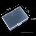 Hot sale rectangular clear plastic foldable box, business card storage box